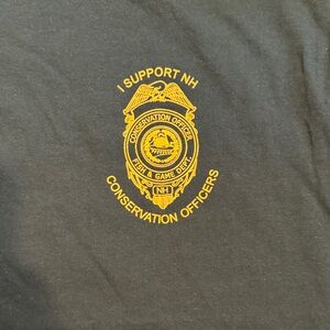 Gildan Black Short Sleeve Tee with Yellow NH Conservation Badge